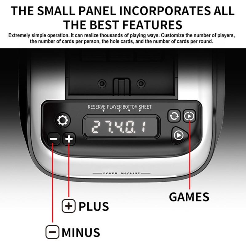 360 Degree Rotating Poker Card Shuffler Machine Playing Poker Dispenser Device for Home Parties And Game night