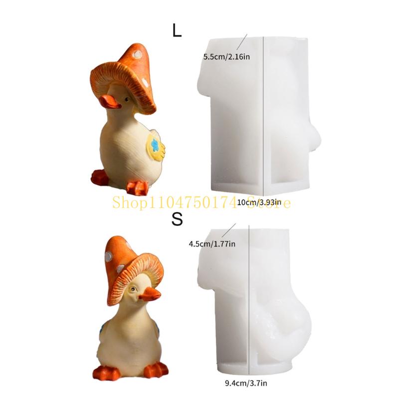 Mushroom Duck Statue Silicone Molds for Handmade Soap Home Decoration Animal Silicone Mould for Epoxy Resin top sale