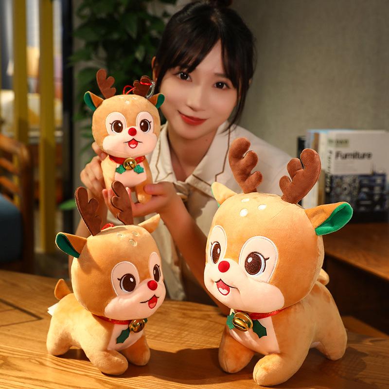 Santa & Reindeer Plush Toy - Cute Christmas Eve Gift for Girls