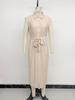 Elegant Summer 2026 Shirt Collar Waist-Cinching Dress