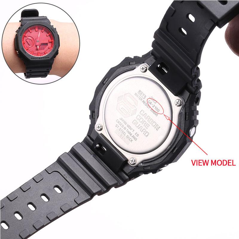 16mm Resin Rubber Strap Band Suitable for Casio G-SHOCK 2110 GA2100 Watch Bracelet for Men Women Watchband Accessories