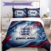 Set Biancheria da Letto Stampata Calcio Inghilterra 3 Pezzi Copriletto Traspirante Accogliente come Regalo per la Casa Nuova o per le Feste