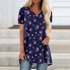 Ladies Short Sleeve Pleated Loose Tops Plus Size Casual Tops V Neck Short Sleeves Casual Summer T Shirts Ladies Tops T Shirts Shirts