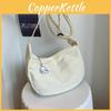 Retro Soft Girl Dumpling Shape Satchel With Top Zipper For Casual Outings