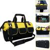 20in Multifunctional Tool Bag Heavy Duty Hard Base Storage Case w/Shoulder Strap