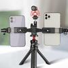 Double Setups Mobile Stand Phone Clamp With 360°Free Angle Adjustment For Live Streaming And Filmmaking Phone Bracket