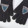 Gants Tactiles Triangulaires Velours Chauds et Épais Automne et Hiver Tendance Cinq Doigts Style Coréen Tricotés Cyclisme