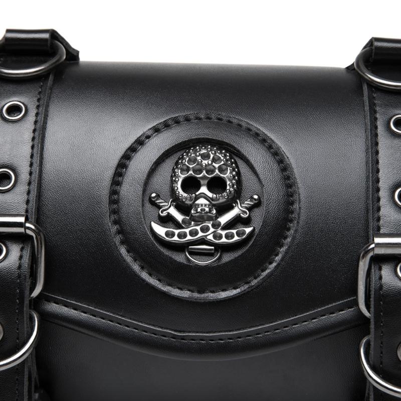 Motorcycle Saddlebag Front Handlebar Bag PU Leather Sissybar Storage Pouches Suitable for Tools&Essential, Daily Commute