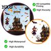 Static Cling Halloween Set Glass Sticker, Window Clings, Reusable Electrostatic Decals, Haunted Decoration House Stickers for Doors Windows,