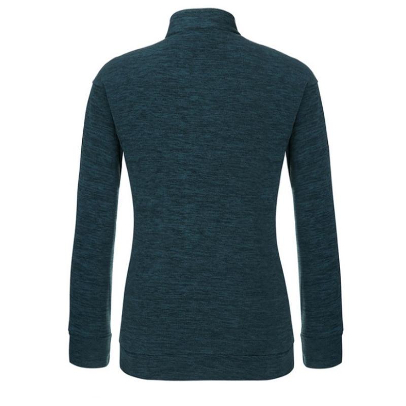  MounTia  Women S Fleece Polar Half Zip T ShirT Dark Green