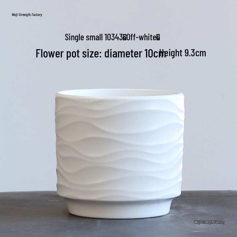 Nordic Minimalist Ceramic Flower Pot with Tray for Phalaenopsis, Orchid, and Succulent Plants