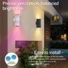 Motion Sensor LED Wall Light RGB Rechargeable Double-head Magnetic Spotlight for Bedroom Hallway Stair Ambient Lighting