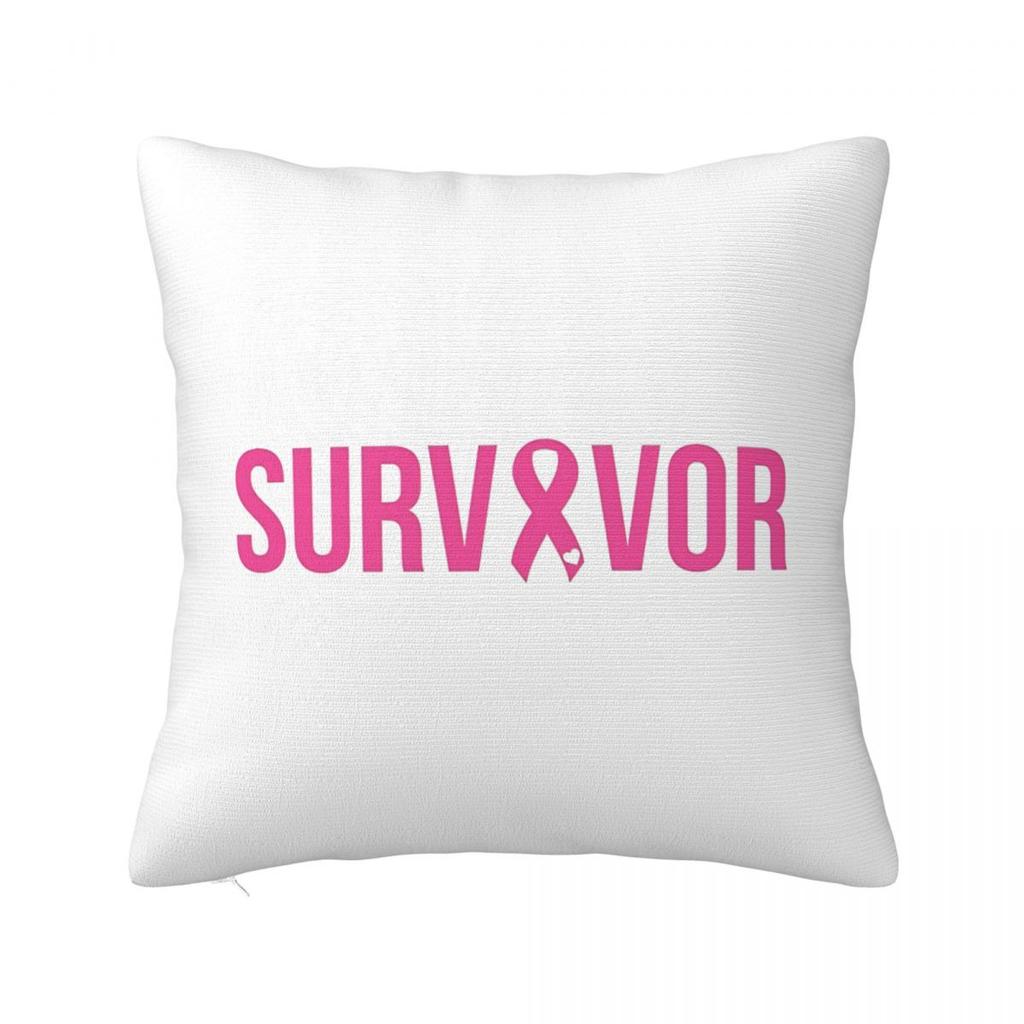 Football Breast Cancer Breast Cance Square Pillow Cases Cushion Cover Fashion Zipper Decorative Pillowcase for Car 45x45cm
