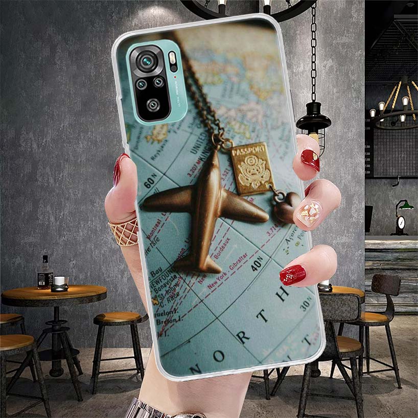 World Map Travel Plans Soft Phone Case For Xiaomi Redmi Note 15 14 14S 13 12 Pro Plus 12S 11 11S 11E 10 10S 11T 5G Fundas Coque