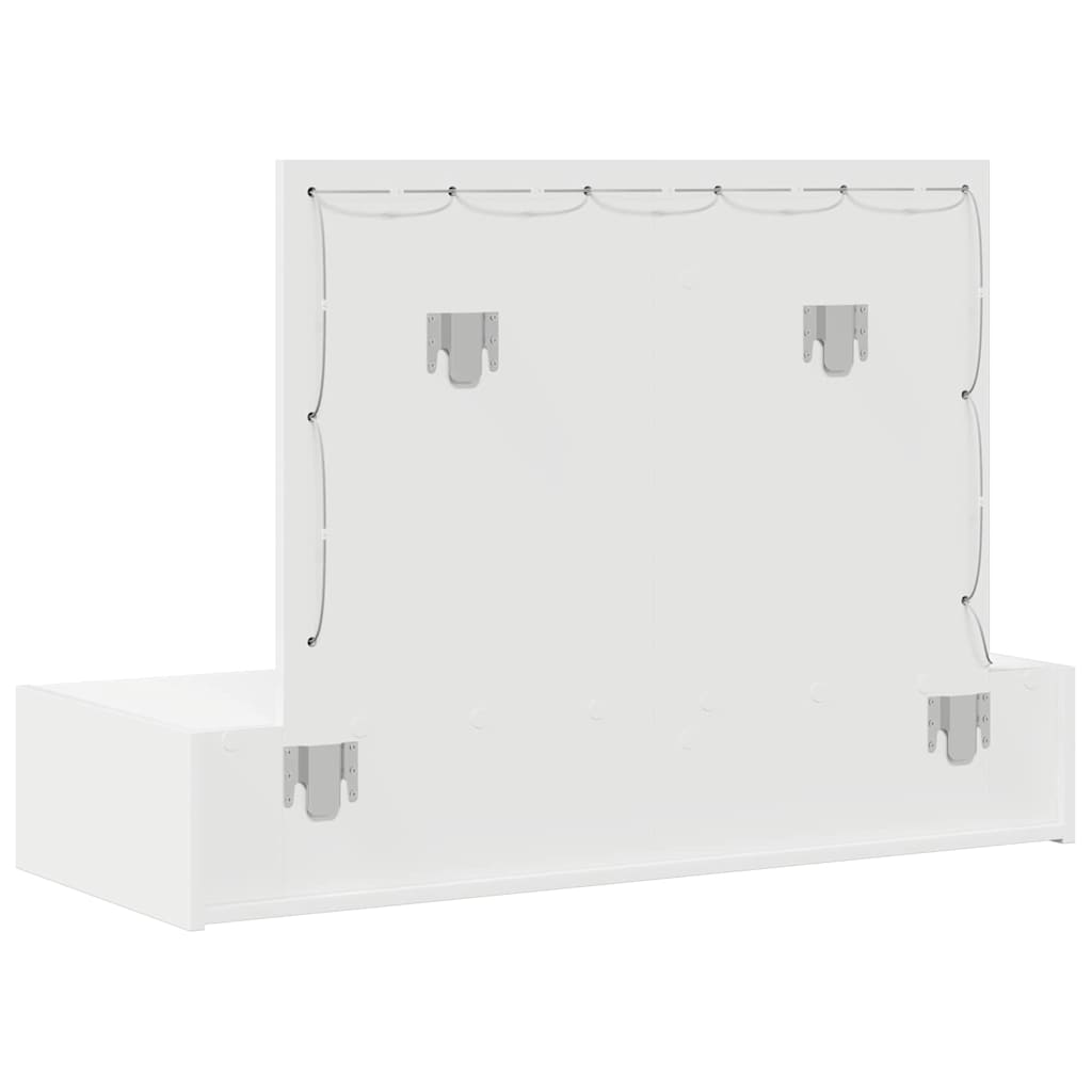 Toeletta Bianca con Cassetti 100 x 40 x 70 cm Legno Ingegnerizzato