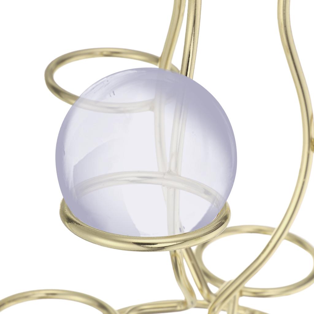 Artistic Crystal Display Stand 7 Sphere Iron Structure Metal Base for Diverse Showcasing Needs Iron Display Stand