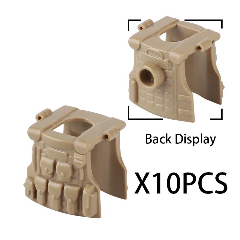 MOC Military SWAT Soldiers Building Blocks Accessories Set Medical Box Vest Backpack Bricks Kids Gift