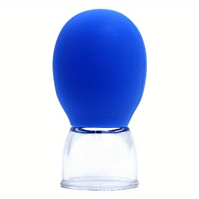 

Mini Silicone Facial Massage Cup: Detachable Massage Tool for Face, Body, Eyes, Cheeks No Alcohol, Battery-Free, Easy Operation синій