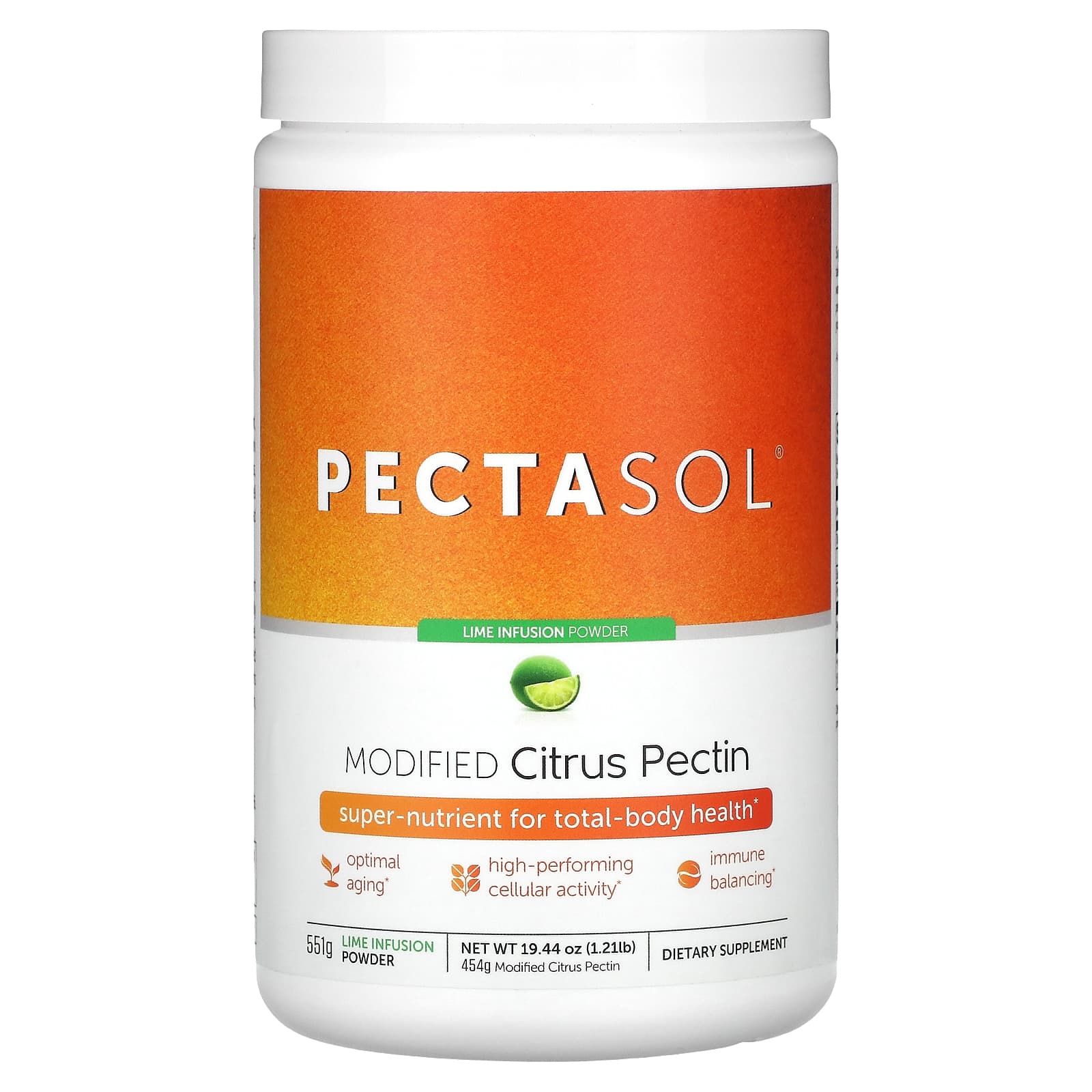 

Pectasol, Modified Citrus Pectin, Lime Infusion, 1.21 Lb (19.44 Oz)