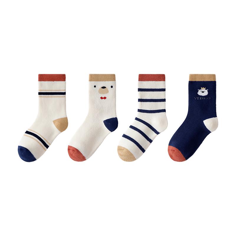 YEEHOO Children s Antibacterial Mid-Calf Socks 3-5 Years (16-18cm)