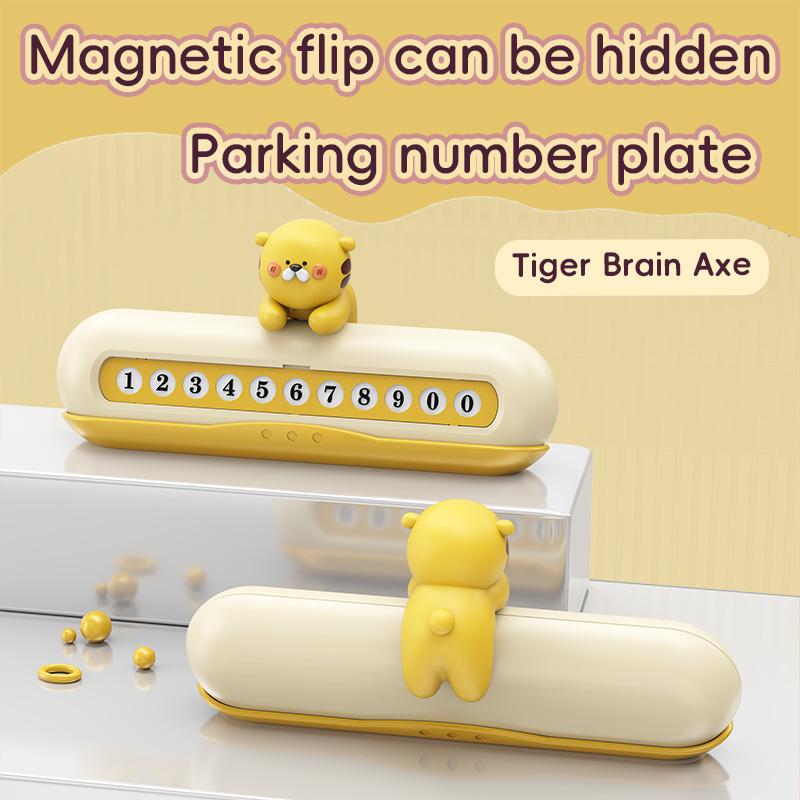Easy-Install Magnetic Temporary Parking Number Plate with Flip-Hide Design