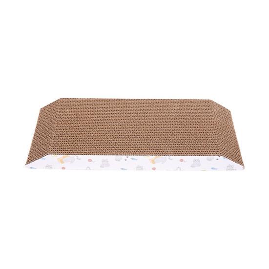 Cat Scratching Post No-Shedding High-Density Corrugated Paper Wave Shape Design Household Cat Scratcher