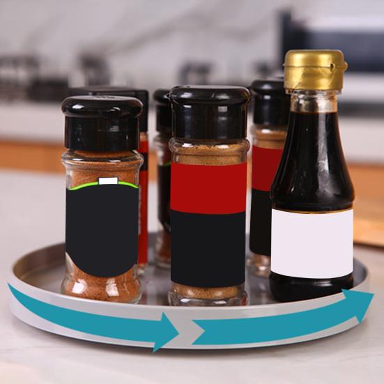 1 Set Spice Rack Organizer Space Saving Load Bearing 360 Degree Rotating Seasoning Holder Kitchen Storage Tray for Desktop