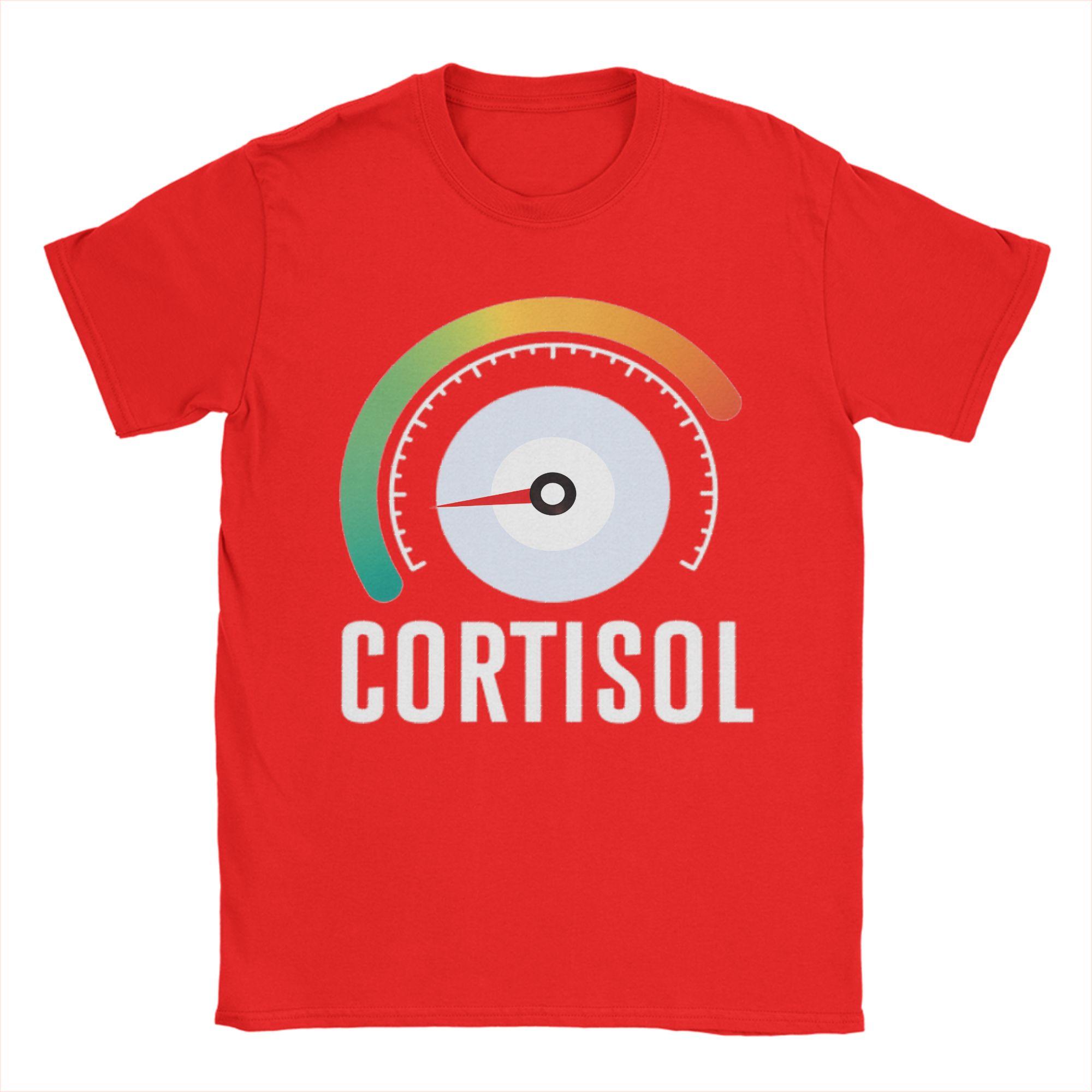 Funny Low Cortisol Levels Hot Meme TShirts Unisex Round Collar Cotton T Shirt  Short Sleeve Tees Plus Size Clothes S