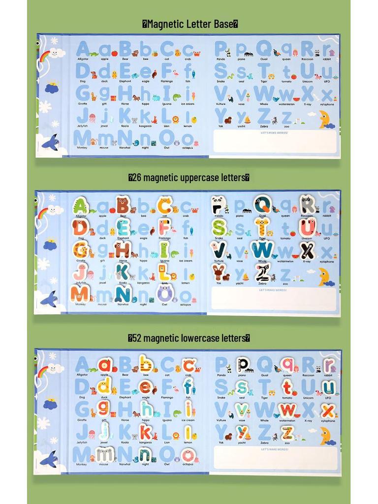 Magnetic Alphabet Matching Game: Uppercase & Lowercase Cards for Early Education