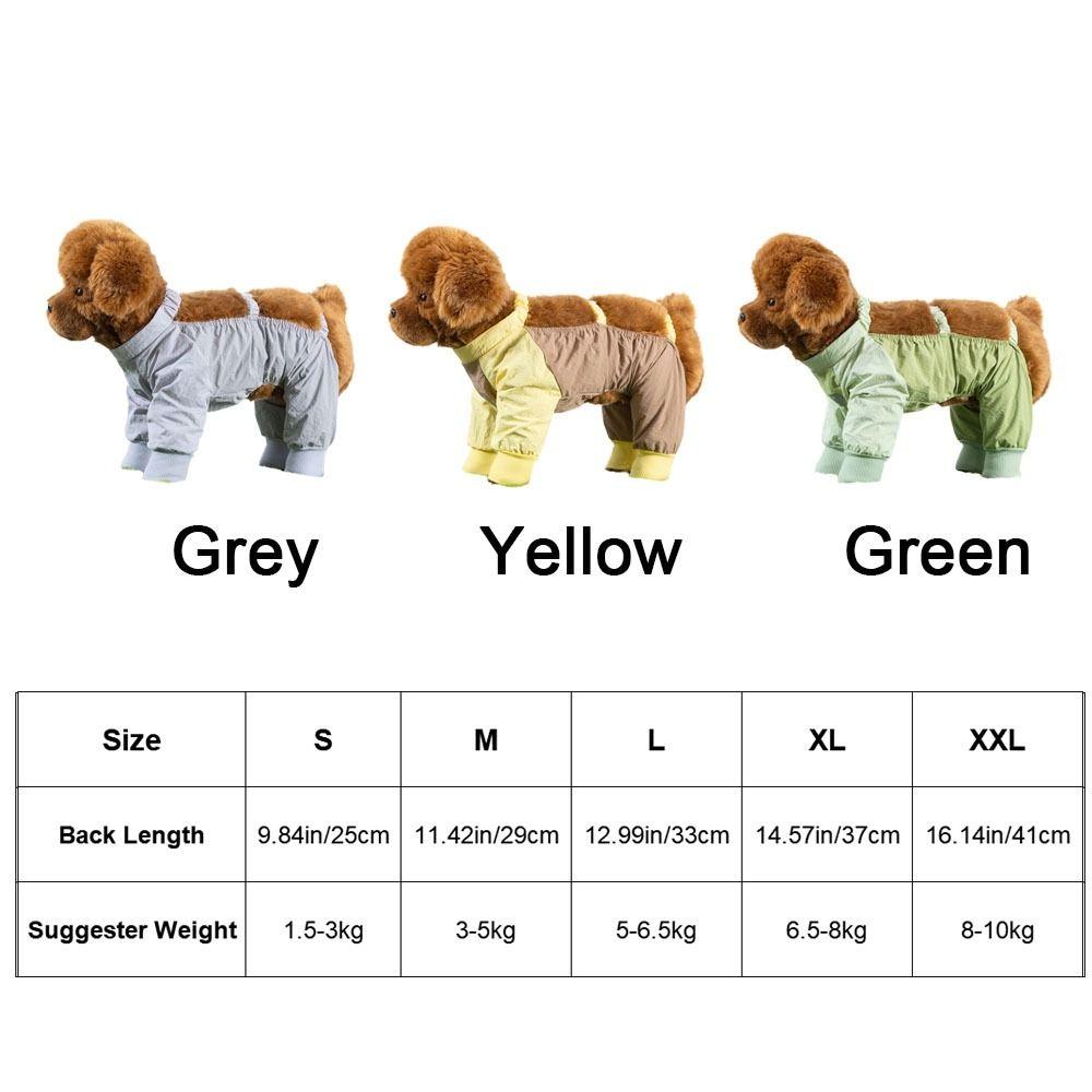 Hochelastische Hundebekleidung mit vier Beinen Atmungsaktiver Wasserdichter Hundeoverall Indoor