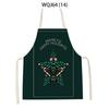 Merry Christmas Tree Socks Gift Letter Printed Cleaning Kitchen Apron Baking Cooking Antifouling Apron Sleeveless Pinafore