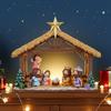Christmas Manger Scene Figurine Set Cartoon Nativity Characters Decorative Ornament For Holiday Home Decoration And Gift Giving