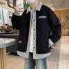 New Fake Two-piece Jacket Men's Loose Spring Single-breasted Top for Junior and Senior High School Students Casual Jacket