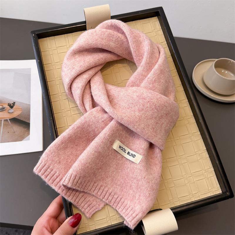 

Winter Wool Scarf For Women Long Warm Cashmere Scarves Hijab Solid Lady Shawl Wrap Female Pashmina Bandana Head Scarfs 22x164cm