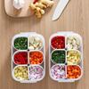 6 Grid Refrigerator Storage Box Fridge Organizer Food Storage Basket Box Ginger Vegetable Crisper Case Fruit Onion Storage T3W3