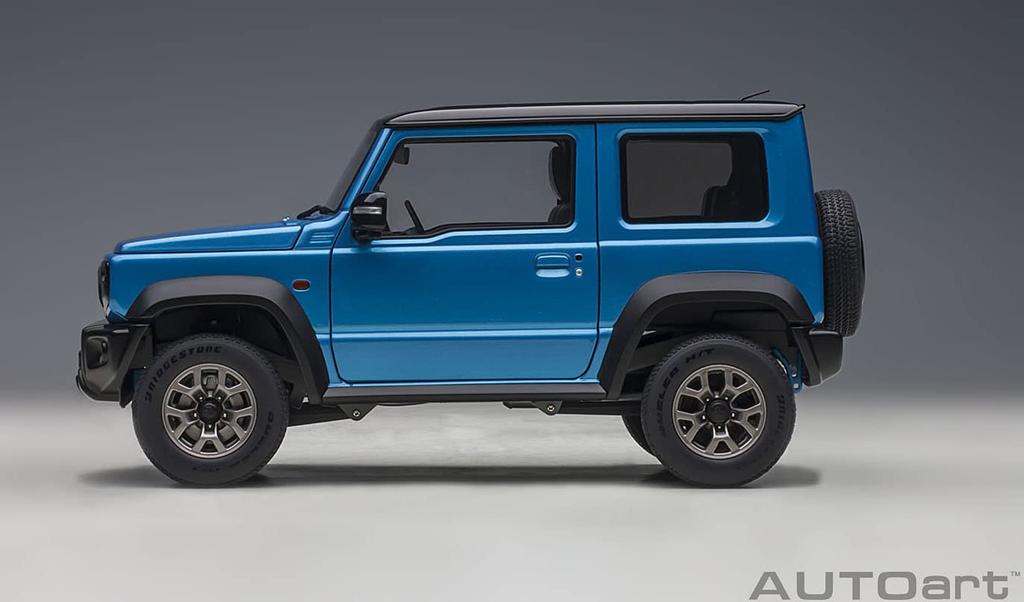 AUTOart Suzuki Jimny Sierra Blue Roof Finished Product 78507 1/18 (JB74) Metallic/Black