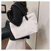 Korean Style Large Capacity Corduroy Tote - Autumn/Winter Fashion Commuter Shoulder Bag