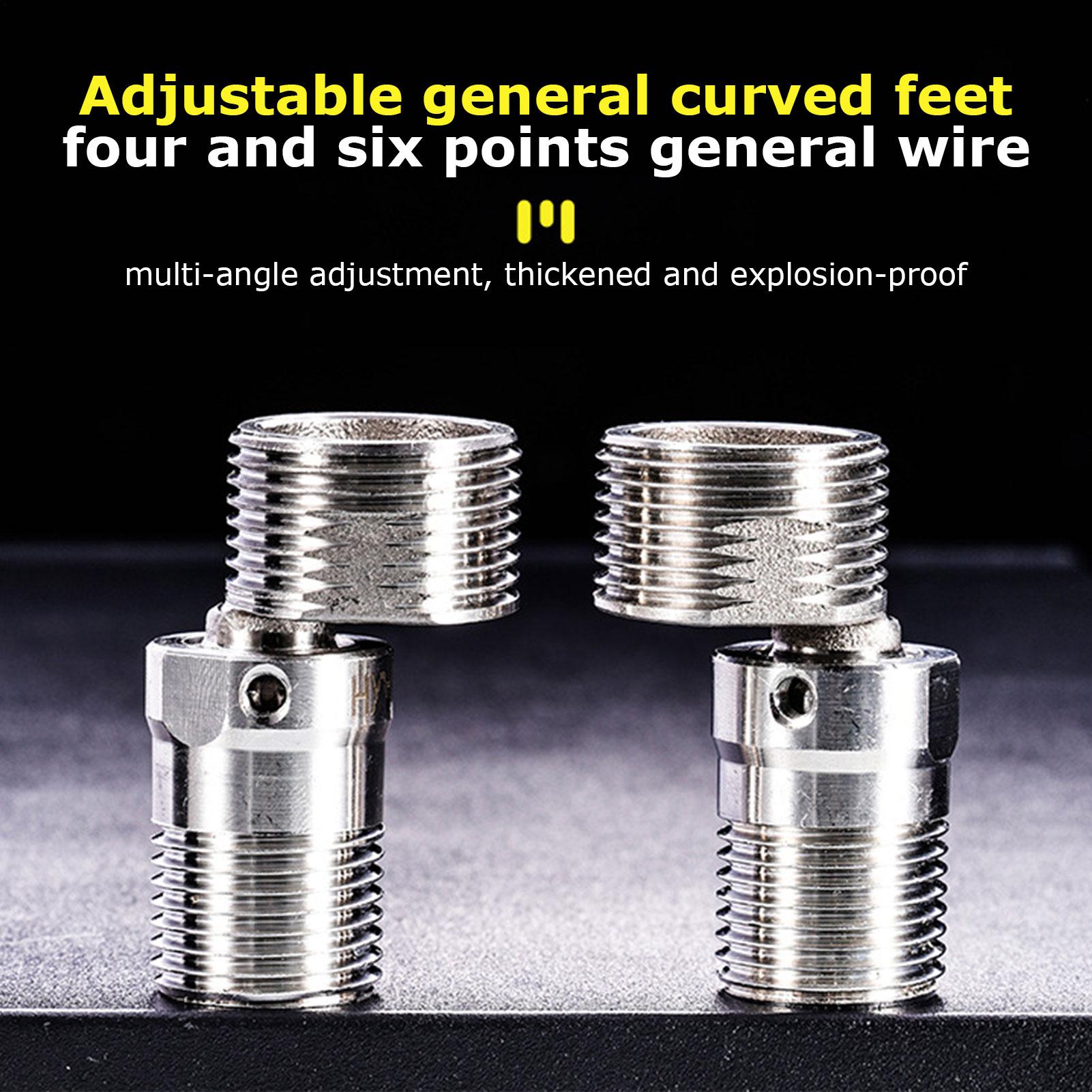 Angle Adjustment Faucet Angled Curved Foot Universal Thread Eccentric Screw Corner Shower Faucet Adapter China Mainland