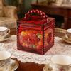 Artistic Square Candies Holder Clear Glass Featuring Intricate Embossed Detail Household Storage Jar