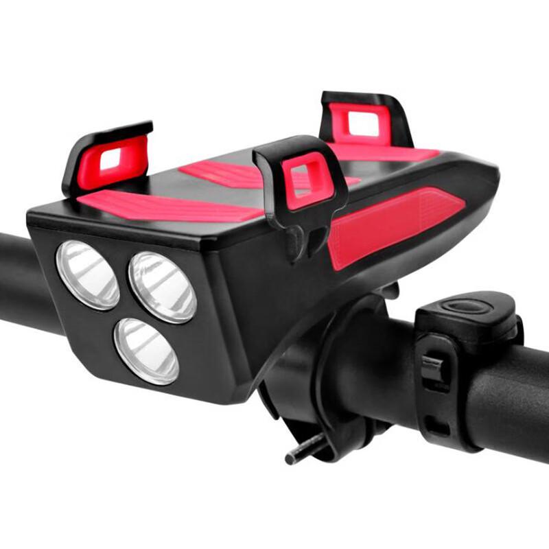 Multifunction 4-in-1 Bicycle Light & Phone Holder