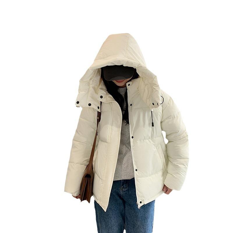 Stylish and simple new winter thickened warm cotton-padded clothes women's small hats removable casual loose coats trendy