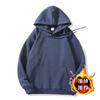 Men S Thick Fleece Lined Hooded Sweatshirt American Street Style