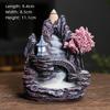 Creative Backflow Incense Holder Resin High Mountain Waterfall Incense Cones Burner Aromatherapy Ornament Zen Home Decoration