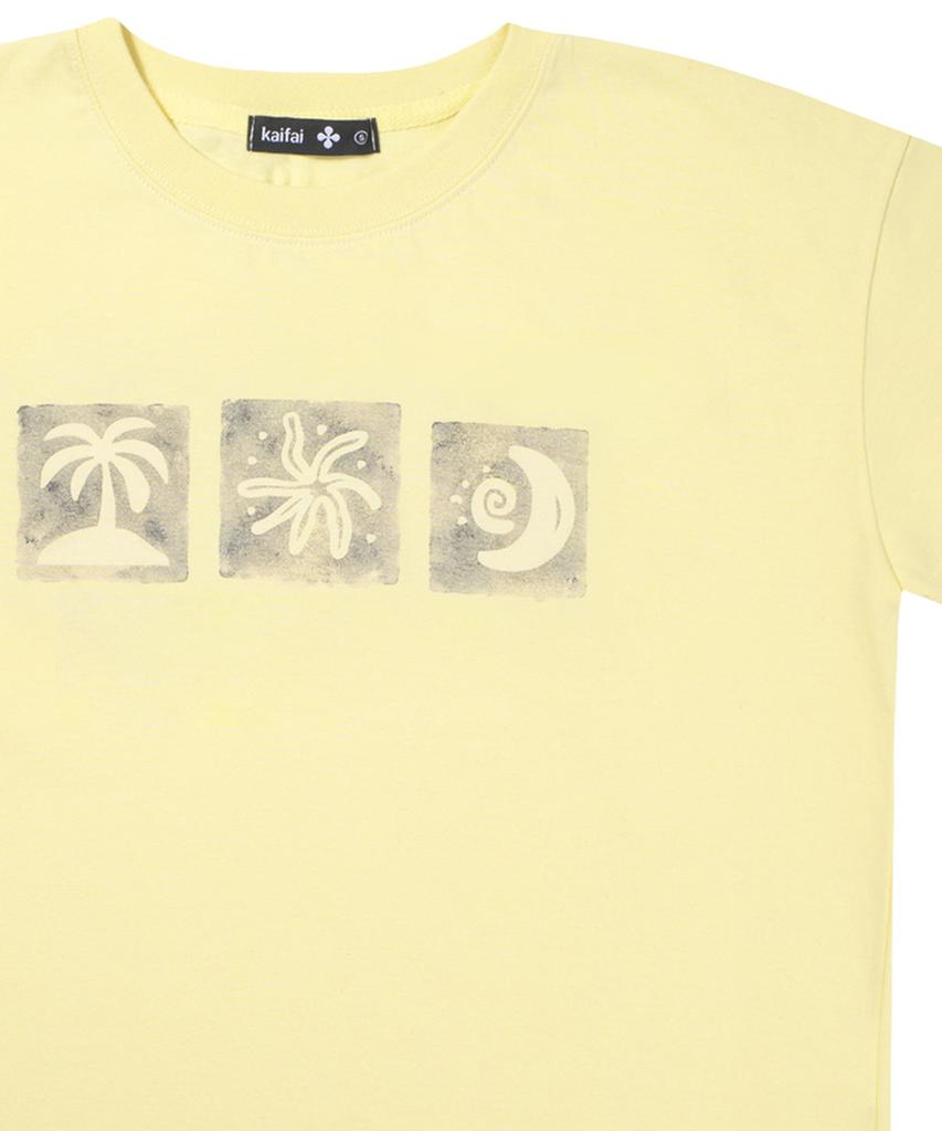 KAIFAI Summer Rhythm Short Sleeve T-Shirt (Lemon) K26Qb239