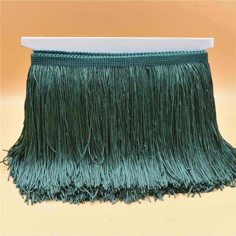 10 Metri Pizzo Lusso Colore Oro Frangia con Nappa 15CM Larghezza Galon Frange Abito Latino Abbigliamento da Palco Accessori Nastro