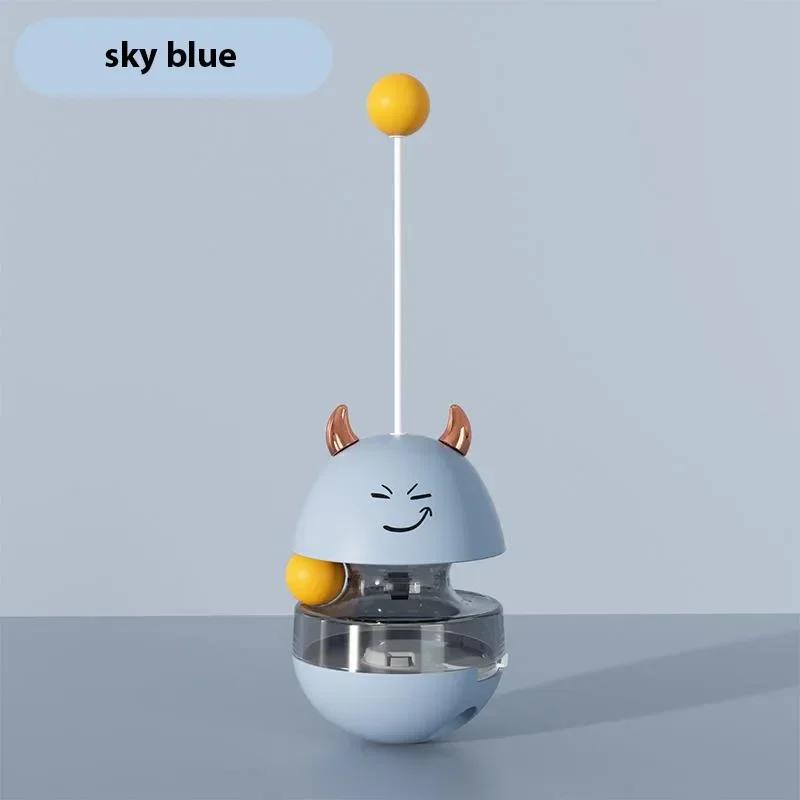 Tumbler Interaktives Katzenspielzeug Leckerli-Futterspender Spielzeug mit rollenden Bällen Lustiger Katzen-Slow-Feeder IQ-Trainingsball für Kätzchen