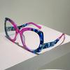 Irregular Rim Glasses Women Fashion Patchwork Blue Light Blocking Optical Frames New Trendy Stylish Brand Design Eyewear