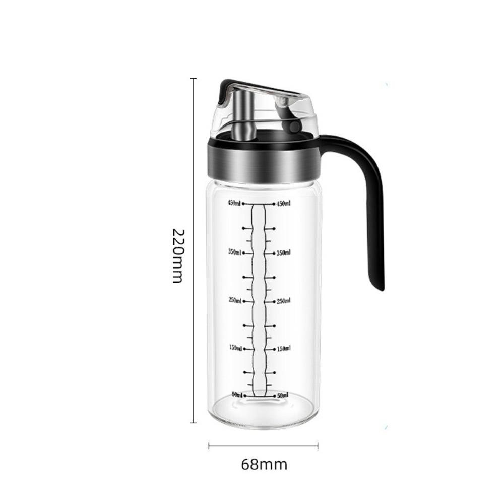 

Automatic Opening Glass Storage Bottles Leak-proof Design Oil Spray Bottle Creative Kitchen Tools 450ml