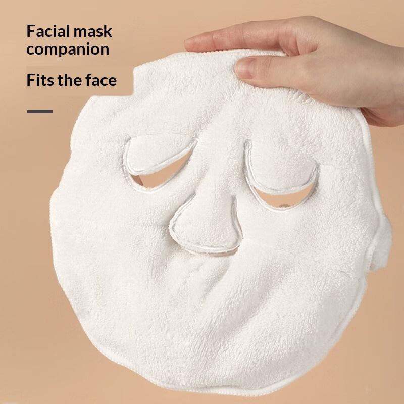 Cold & Hot Dual Use Steam Face Towel Hanging Ear Design Anti-Bacterial Soft Material for Daily Skincare Pore Minimizing