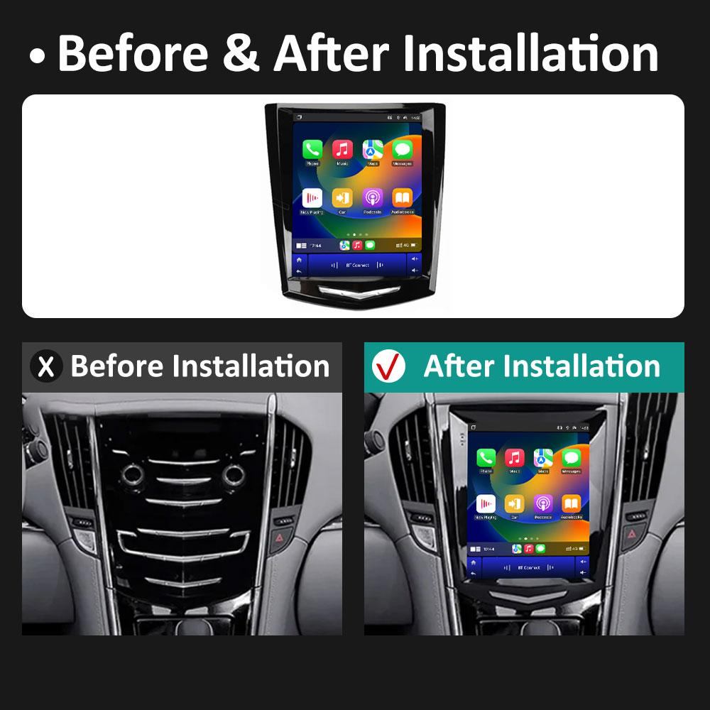 For Cadillac ATS XTS CTS SRX 2013 2014 2015 2016 DSP Stereo Wireless Carplay Android Auto 2.5D Touch Screen Head Unit No 2 din